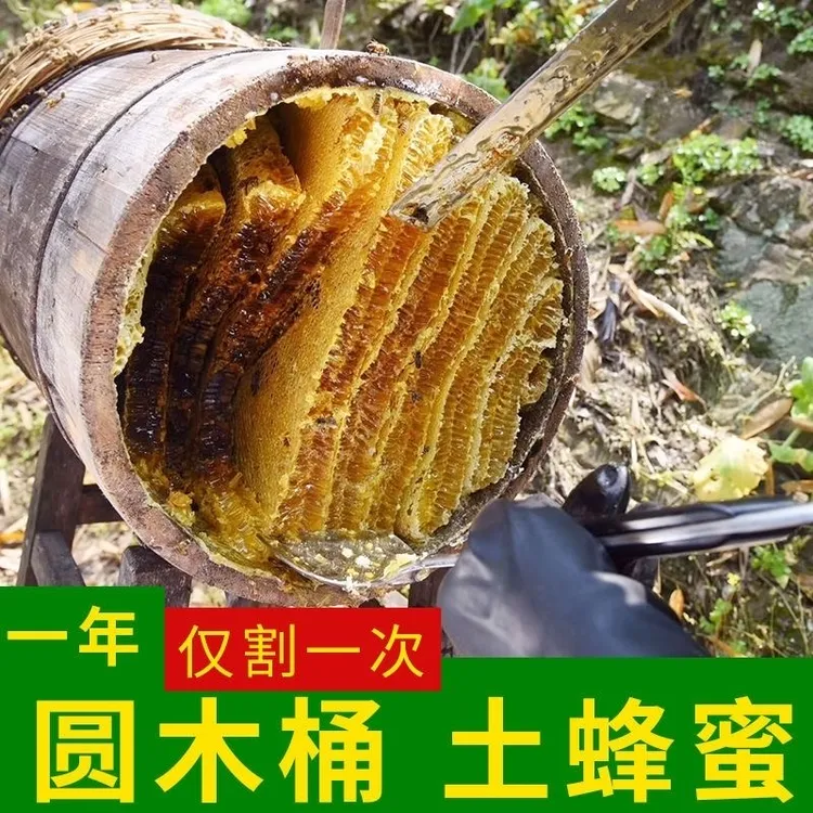 下单多送一斤(到手5斤)圆木桶土蜂蜜 纯正天然深山原蜜