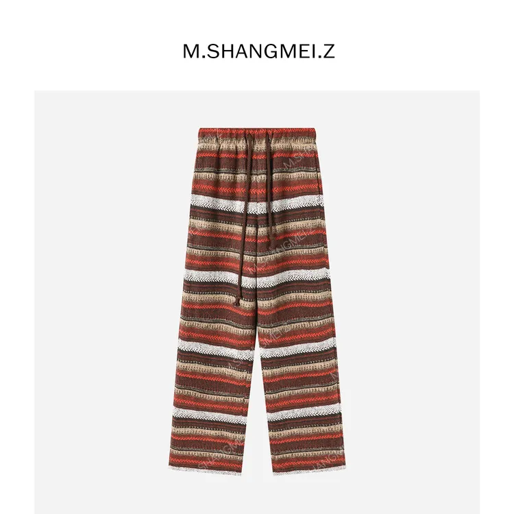 M.SHANGMEI.Z/沐熙【慵懒圣诞】美大哥复古慵懒时尚休闲裤X129923