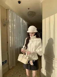 白水女 韩系灰色高腰a字半身裙女早秋新款显瘦包臀裙B50954244