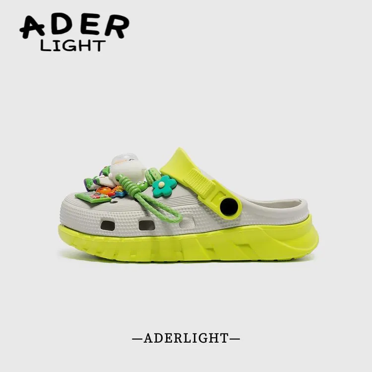 【卡通主题】ADERLIGHT巴斯胡迪潮牌情侣趣味凉拖夏季洞洞鞋女款