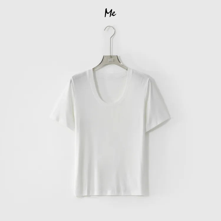 ME【轻糖天丝T】莱赛尔混纺透气亲肤显瘦百搭休闲短袖T恤MESS1957