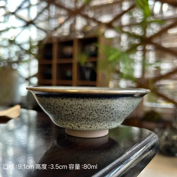 【估佬龙窑】龙窑柴烧 非遗名家陈艗手作建窑建盏纯手工芝麻贝陶瓷