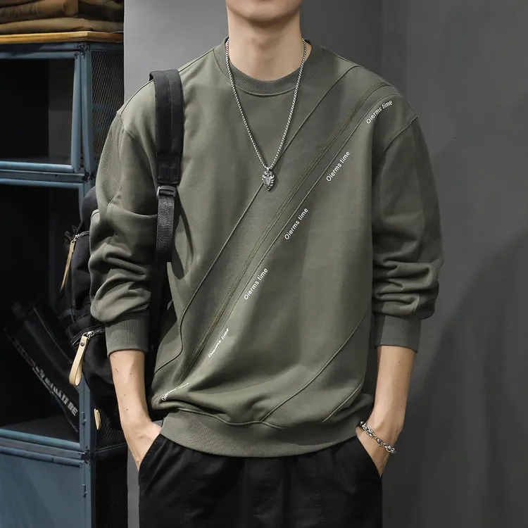 秋季2025新款高端长袖男士卫衣宽松大码潮牌秋冬内搭上衣休闲外套