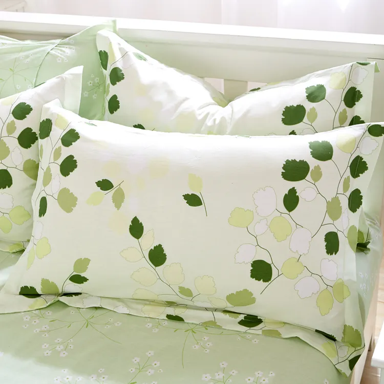 全棉母婴枕头套单个四件套成人床上48x74cm枕套一对装家用儿童
