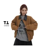 现货【格雷千金】早秋麂皮绒长袖外套女宽松休闲翻领开衫上衣62577