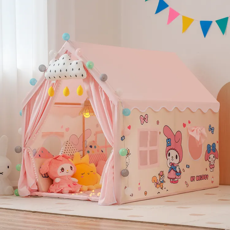 小斑鸠儿童帐篷室内加长游戏屋女孩梦幻公主玩具屋生日礼物分床