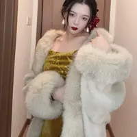 LHMknk1画报夫人原创自制灰白色贵妇军阀 升级版静书大毛毛外套