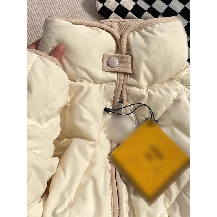 胖mm大码女装洋气减龄立领棉服女保暖加厚甜美风菱格夹棉外套棉袄