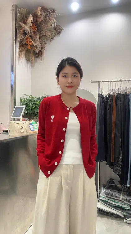 羊毛开衫常规不褪色长袖秋冬季毛针织衫小个子显瘦休闲开衫