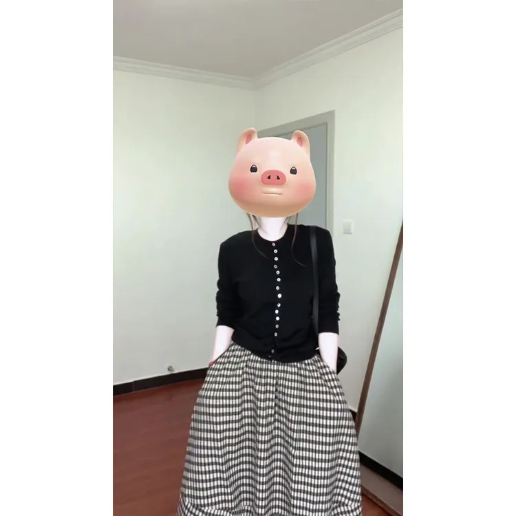 法式轻熟风穿搭修身显瘦高级感长袖针织开衫休闲宽松半身裙套装女