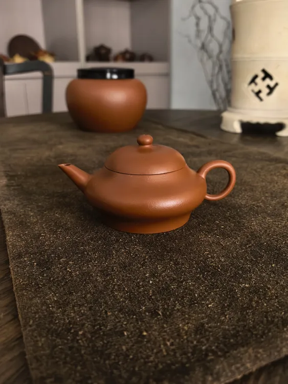 原矿赵庄朱泥慕古水平晚清水平独饮壶纯手工水平壶手制指尖壶茶壶
