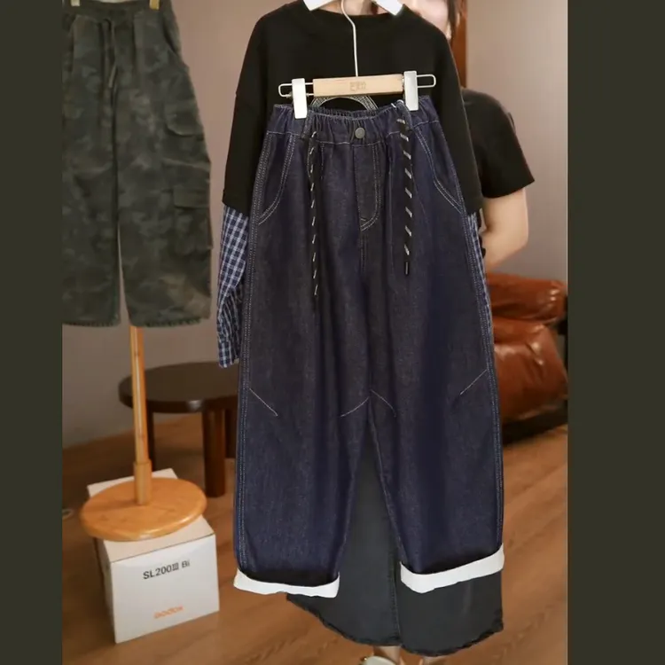 2025男童春秋款裤子6-15岁中大童男孩秋装新款儿童宽松潮25QK1035