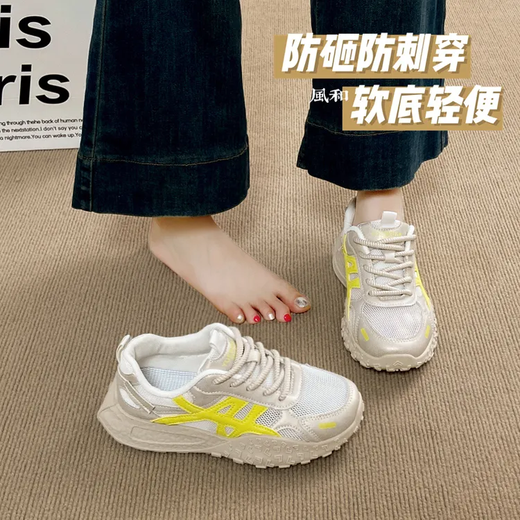 劳保鞋女款透气德训鞋夏季防砸时尚休闲鞋防刺网面ins时尚工作鞋