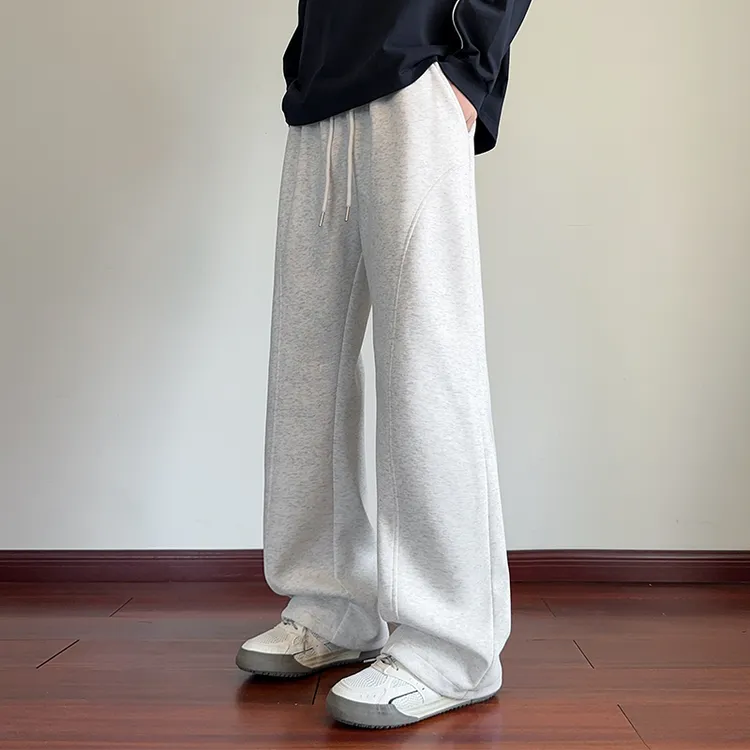 华棉微喇百搭大码美式百搭长裤宽松大码休闲百搭长裤时尚潮流早秋