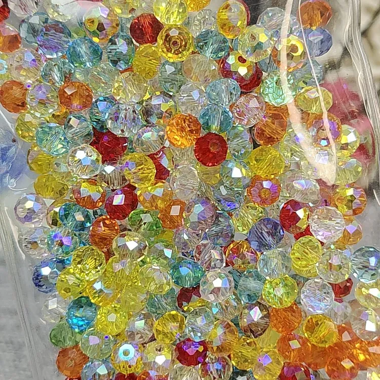 卡6精品扁晶晶珠子水晶琉璃手工制作创意DIY手工串珠(3单包邮)