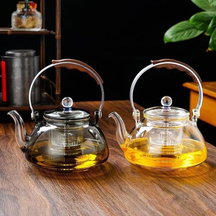 新款玻璃煮茶壶蒸煮代壶抖音热推多功能蒸汽水壶透明耐热花茶壶