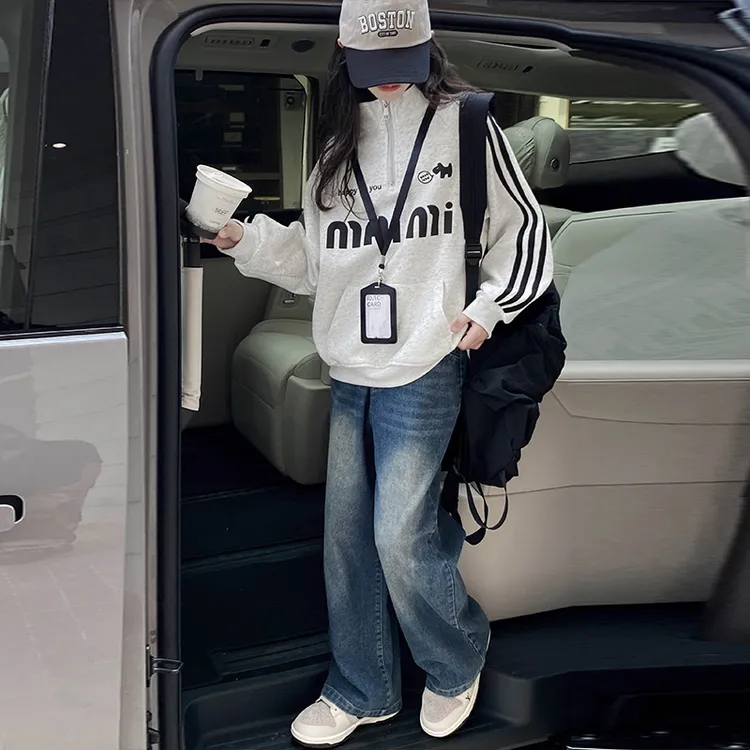 女童卫衣套装春秋款2025新款女孩大童韩系长袖上衣儿童装秋装衣服