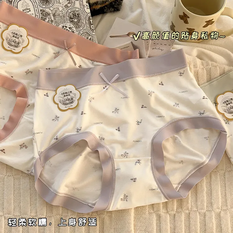 【5条装】高定款10A艾草抗菌婴儿棉女生短裤高弹亲肤舒适95棉女短裤