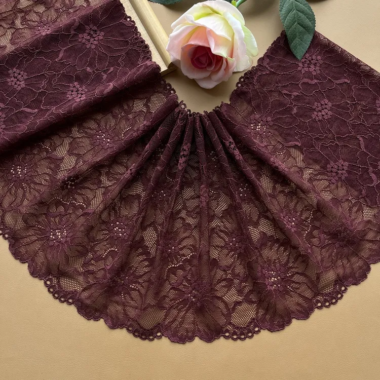 多款红色酒红色安格拉红  弹力蕾丝辅料装饰花边面料DIY手工