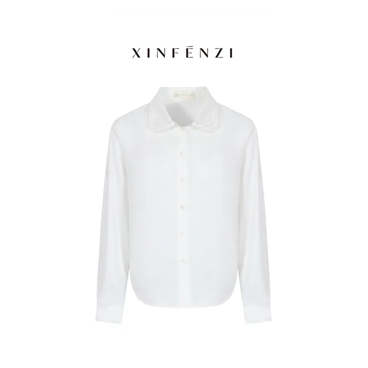 【布里奶酪】XINFENZI 天丝羊毛甜美娃娃领款衬衫 SS34796