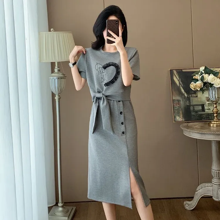 上短下长套装女士休闲时尚夏季减龄洋气运动风两件套