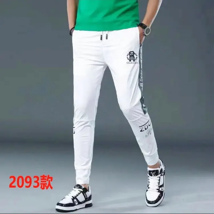 潮长裤春夏薄款刺绣印花休闲百搭男裤韩版潮流时尚大气上档次男裤