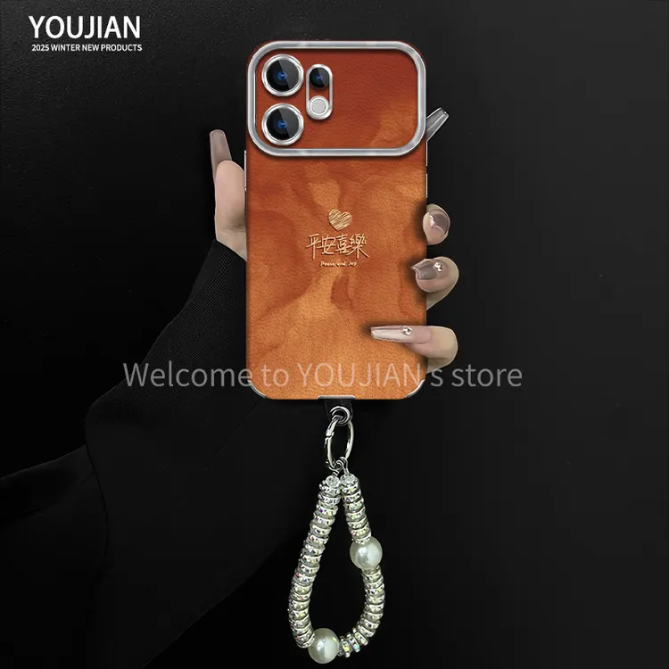 平安喜乐适用于vivos30手机壳电镀大视窗贴皮高颜值防摔女款