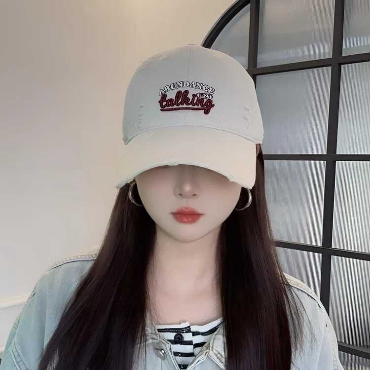 【韩版字母刺绣款】时尚鸭舌帽女春秋季帽子网红软顶大帽檐棒球帽男