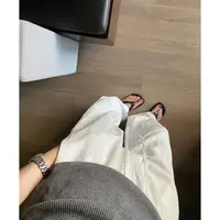 徐秋阳   白色裤子  百搭时尚休闲简约纯亚麻显瘦显腿长长裤9391