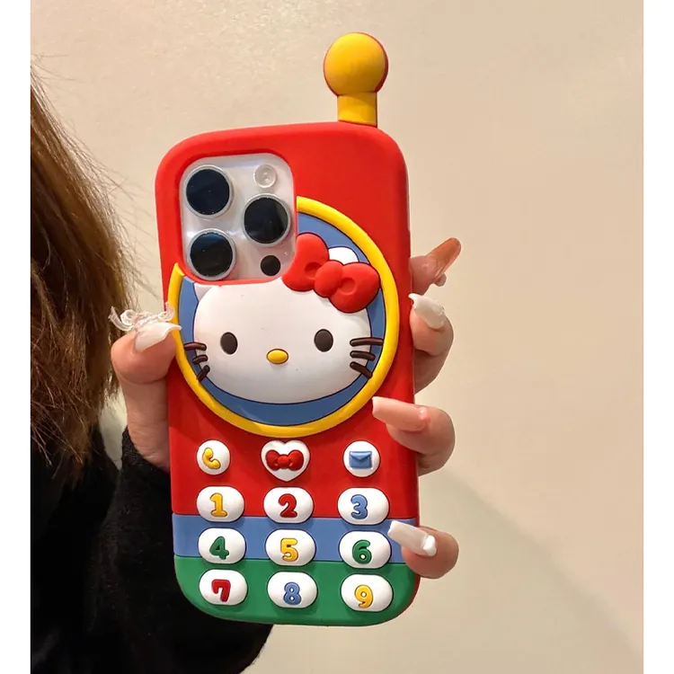 欧克里里可爱大哥大kt猫适用苹果16promax手机壳iPhone1514硅胶13