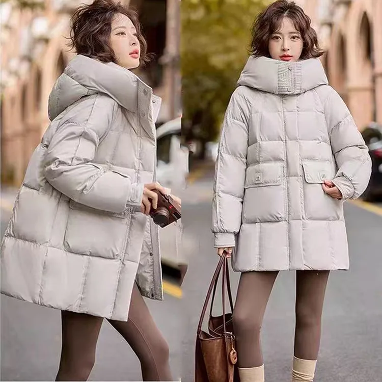 中长款棉服女小个子洋气2025冬新款小众设计感高端棉袄厚外套