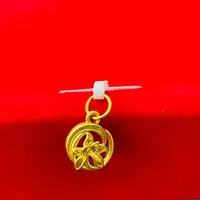 【夏夏专享】 足金999饰品 月亮紫荆花 XP 0.61