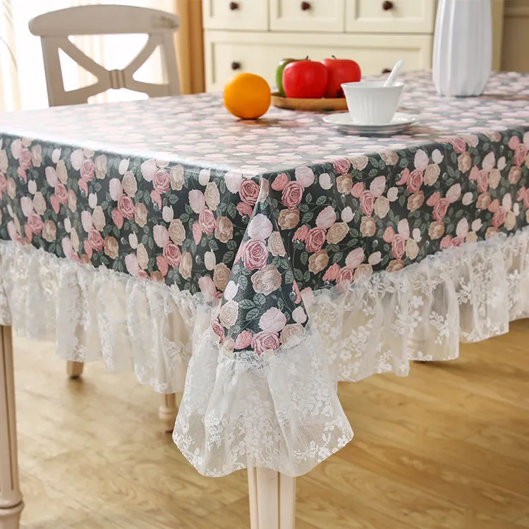 2025ins新款防水桌布风情玫瑰田园防油防烫免洗上档次餐桌布