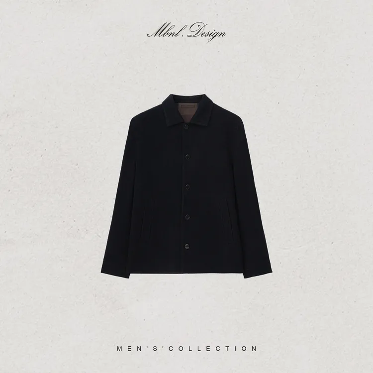 MBNL-F「杰尼.Aus.Wool」秦磊男装简约澳洲羊毛翻领夹克LL-WWT0086