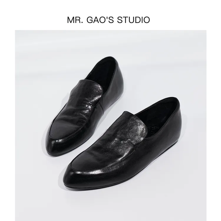 4cm法式平底百搭真皮单鞋25春秋新款复古英伦风时尚尖圆头女鞋