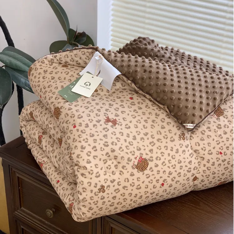 【MJ】ins风冬被纱布豆豆被安抚被子双层纱四季被春秋被加厚冬被