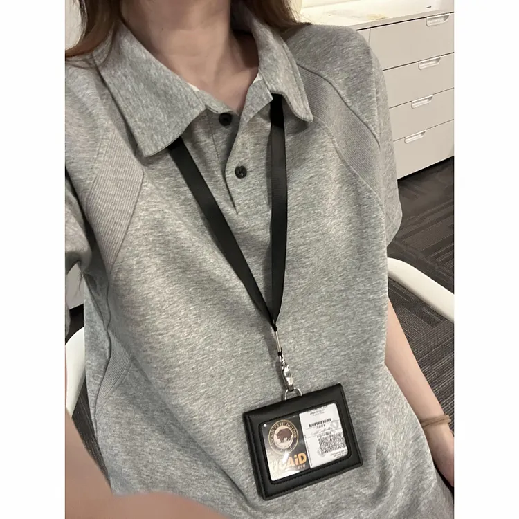 美式正肩polo衫短袖男款夏季高级感翻领T恤cleanfit潮牌boxy半袖