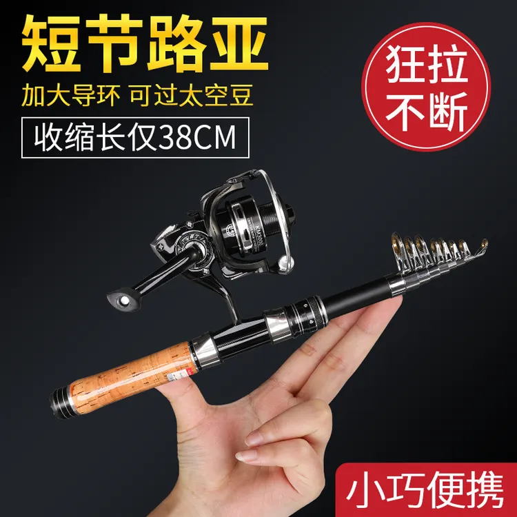 便携伸缩路亚竿可伸缩路亚竿伸缩路滑杆超短抛投式海竿套装M调