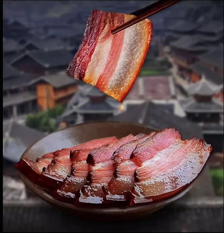 恩施正宗农家柴火烟熏五花腊肉（现场称重链接）猪蹄排骨