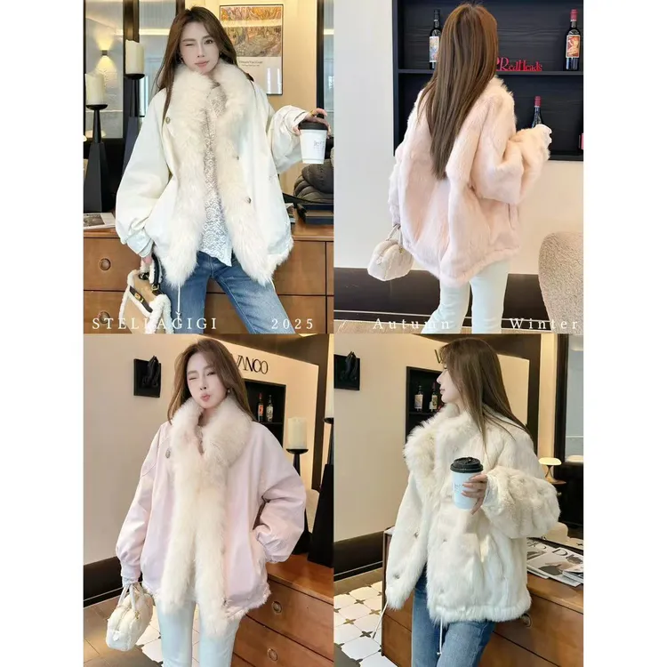 SG / 杨依姗 AW巴恩暖炉 保暖两面穿狐狸毛毛毛外套WT-20252481