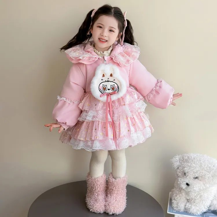 女童公主风洛丽塔棉衣冬装2025新款洋气拉布布棉袄儿童库洛米棉服