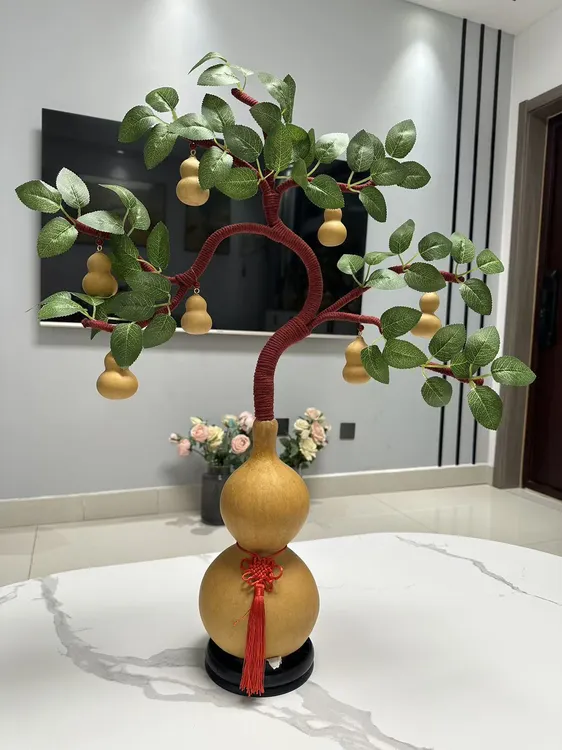 天然葫芦摆件招财纳福发财树家居装饰品乔迁办公室桌面摆件