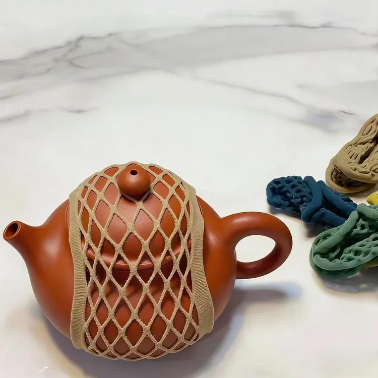 【优选好物】茶壶保护带旅行茶具防磕碰绑带泡茶茶杯茶具收纳网神器商品图