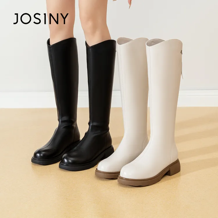 卓诗尼休闲时装靴小个子增高长靴子冬英伦职场长筒女靴561A80624