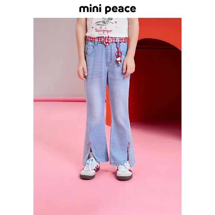 【专柜同款】MINIPEACE×史努比联名女童裤子夏季儿童牛仔裤