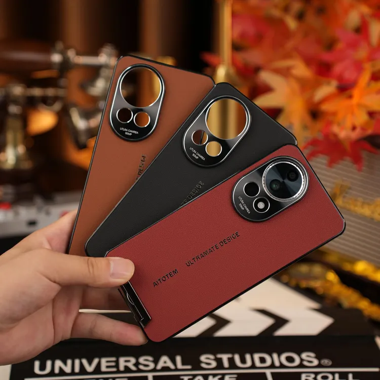 【星光折叠支架皮纹壳】适用于华为Nova12 Ultra手机壳CD纹金属镜头