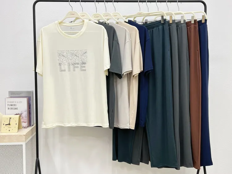 夏季圆领简约休闲舒适家居服