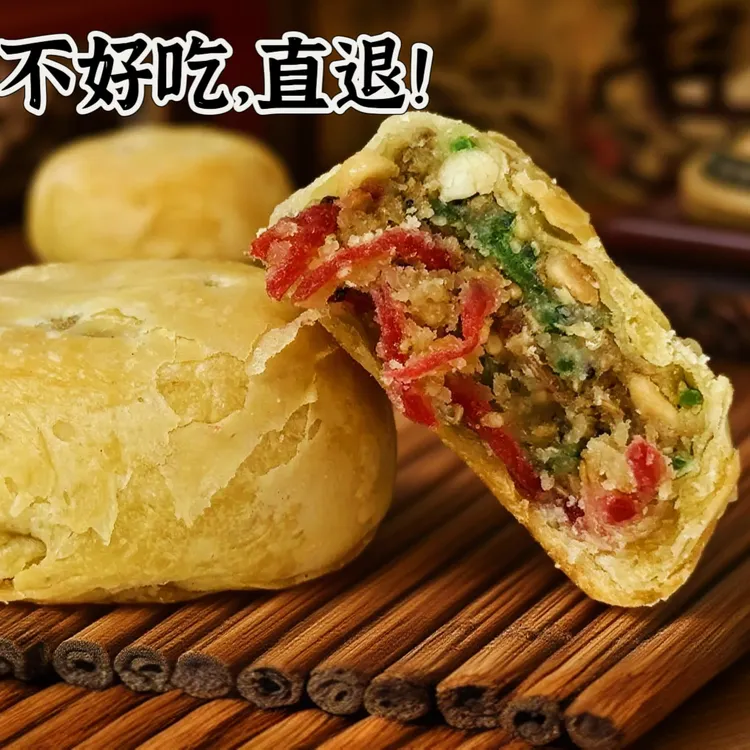 手工制作苏式酥皮老五仁月饼