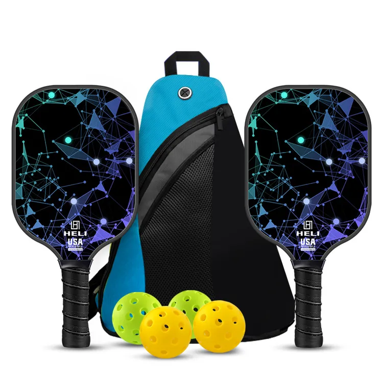 匹克球拍成人儿童匹克球拍套装运动pickleball球拍【双拍+4球+包】