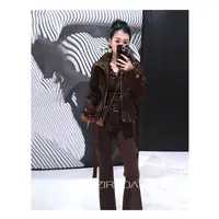 DAZIRSOA/达姿‘’聚焦主角‘’时尚百搭复古1oo绵羊皮夹克外套 AA561